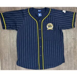 VTG 90s Starter Georgia Tech Baseball Jersey Shirt Mens Large Pinstripe